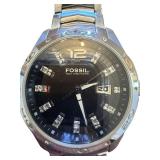 Fossil Blue Stainless Steel 100 Meters Men