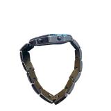 Geometric Stainless Steel Wristwatch with Unique Face Design