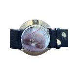 Jalga Quartz Wristwatch with Black Leather Strap