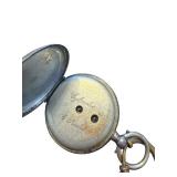 Antique Engraved Pocket Watch with Key Wind and Floral Case