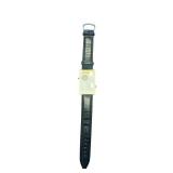Oui Art Dual-Time Rectangular Wristwatch with Black Strap