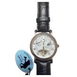 Stauer Automatic Classic Timepieces Wristwatch with Black Leather Band