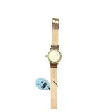 Stauer Roman Numeral Gold-Tone Wristwatch with Leather Band and Tag