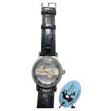 Stauer Skeleton Mechanical Wristwatch with Black Leather Band