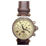 Steinhausen Automatic Chronograph Watch with Brown Leather Band