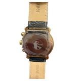 Stauer Chronograph Gold-Tone Watch with Leather Band