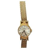 Elgin Gold Tone Ladies Wristwatch with Mesh Band