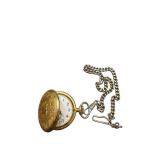 Paul Breguette Swiss Made Gold Tone Pocket Watch with Chain