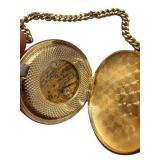 Antique Waltham Pocket Watch with Gold-Tone Case and Chain