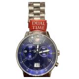 Wenger Swiss Made Dual Time Stainless Steel Watch