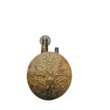 Antique Brass Poilu Pocket Lighter with Eagle and Shield Motif