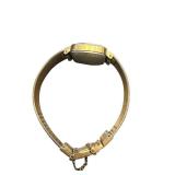 Vintage Seiko Gold Tone Ladies Wristwatch with Textured Band