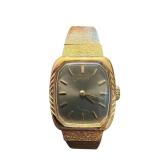 Vintage Seiko Gold Tone Ladies Wristwatch with Textured Band