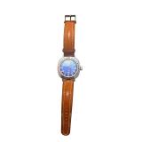 Vostok Komandirskie Russian Mechanical Wristwatch with Brown Leather Strap