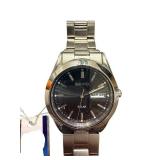 Seiko Solar Stainless Steel Wristwatch with Day-Date Display