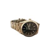 Seiko Solar Stainless Steel Wristwatch with Day-Date Display