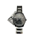 Citizen Eco-Drive Black Stainless Steel Chronograph Watch with Tag
