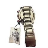 Citizen Eco-Drive Chronograph Stainless Steel Watch - Red Accents