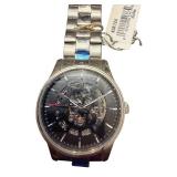 Caravelle New York Skeleton Dial Stainless Steel Watch
