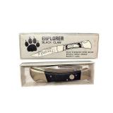 Explorer Black Claw Folding Pocket Knife with Box