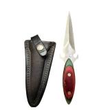 Frost Cutlery Japan Boot Knife with Sheath and Wood Handle