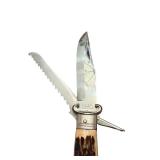 Viralina Inox Multi-Blade Folding Knife with Stag Handle