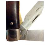 Vintage Pocket Knife Lot with Wood Handles and Folding Blades