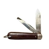 Pair of Vintage Barlow Folding Pocket Knives with Brown Handles