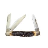 Schrade Uncle Henry and Imperial Pocket Knives with Stag Handles - Set of 2