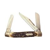 Schrade Uncle Henry and Imperial Pocket Knives with Stag Handles - Set of 2
