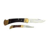 Buck 110 Folding Knife and Pakistan Stainless Folding Knife Set