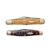 Set of 2 Vintage Pocket Knives with Jigged Handles