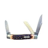 Set of 2 Schrade USA Middleman Jack Pocket Knives with Stag Handles