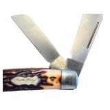 Schrade Uncle Henry Three-Blade Pocket Knife with Staglon Handle