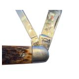 Schrade Walden USA Three-Blade Pocket Knife with Jigged Bone Handle