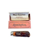 Remington Mini Trapper Bullet Knife with Stag Handle and Box