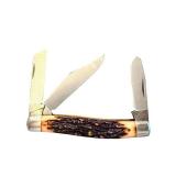 Schrade Uncle Henry 897UH Stockman Pocket Knife with Staglon Handle and Box