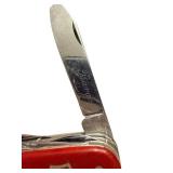 Set of 2 Vintage Swiss Army Pocket Knives Red