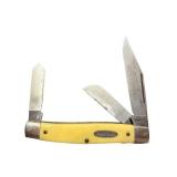 Ranger Ultrahoned Yellow Handle Pocket Knife with 3 Blades USA