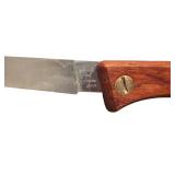 EKA Sweden Stainless Steel Folding Knife with Wooden Handle and Case