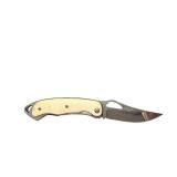 Mossberg Folding Pocket Knife with Sheath and Bone Handle