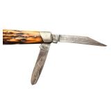 Camillus New York Stag Handle Folding Pocket Knife with Original Box