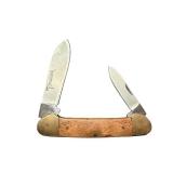 Tomahawk XL153 Vintage Folding Pocket Knife with Wood Handle