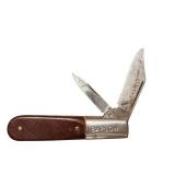Vintage Barlow Two-Blade Pocket Knife with Brown Handle