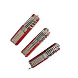 Set of 3 Red Multi-Tool Pocket Knives with Corkscrews