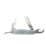 Vintage US Military Pocket Knife with Can Opener, Blade, and Screwdriver Tools