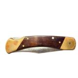 Schrade Uncle Henry LB7 Folding Lockback Knife with Brass and Wood Handle