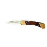 Schrade Uncle Henry LB7 Folding Lockback Knife with Brass and Wood Handle