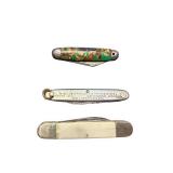 Set of 3 Vintage Pocket Knives Assorted Styles
