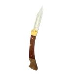 Stainless Steel Folding Pocket Knife with Wood Handle